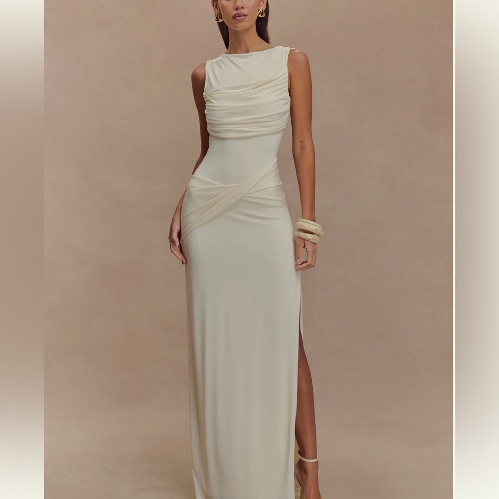 White “Henley” Meshki Dress